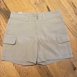 NWT Eddie Bauer Nylon Summer Trail Shorts Sz 6 Gray Gorpcore